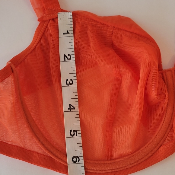 Chantal Tomass orange sheer women's bra 32C - Picture 11 of 14